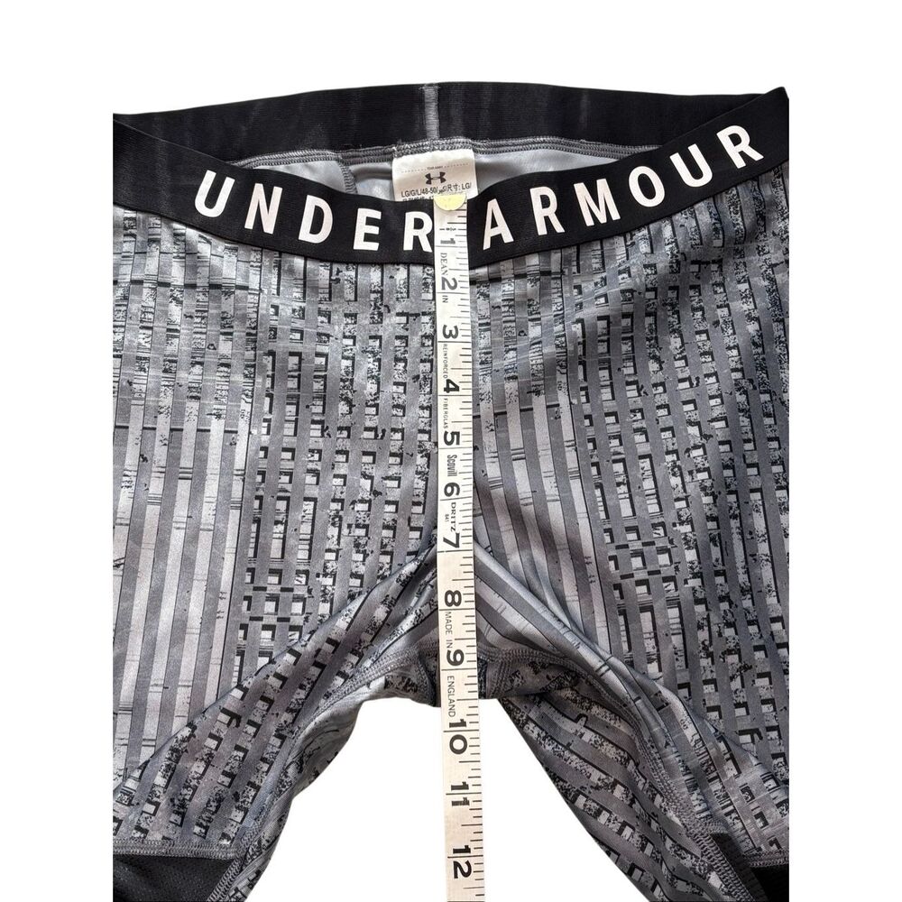 Under Armour Coolswitch Run Gray Patterned Leggin… - image 7